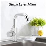 Grifo mezclador giratorio para cocina grifo con cabezal de inyección grifo giratorio lavabo 360 ° 1/2 conector S-M001 cromo