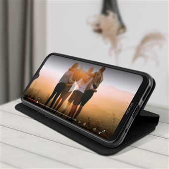 Cadorabo Custodia Flip Con Chiusura Magnetica Per Nokia 8 (2017) - Colore Nero Di Notte - Cover Portafoglio In Pelle Sintetica Con Apertura 360°