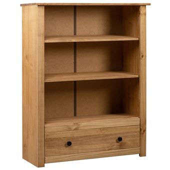 Librería de madera maciza de pino estilo Panamá 80x35x100 cm - vidaXL - 1