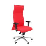 PIQUERAS Y CRESPO Modelo Albacete - Sillón de dirección ergonómico con mecanismo sincro y regulable en altura - Asiento y respaldo tapizados en tejido BALI color rojo