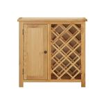 Botellero para 11 botellas de vino vidaXL 80x32x80cm madera de roble