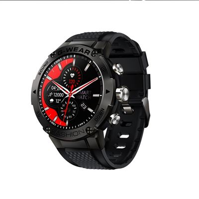 Smartwatch K28h 1.32"" Frecuencia Cardíaca Presión Arterial Oxígeno Negro