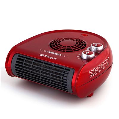 Calefactor Horizontal Orbegozo Fh 5033 Rojo 2500w De Potencia 2 Posiciones De Calor Y Función Ventilador
