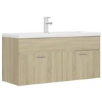 Mueble con lavabo vidaXL aglomerado roble Sonoma 100x38,5x46 cm