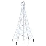 Árbol de Navidad con pincho vidaXL 200 LED blanco frío 180cm