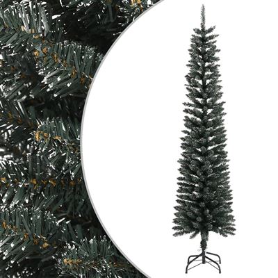 Árbol Navidad artificial estrecho con soporte vidaXL PVC verde 240 cm