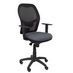 Silla de oficina ergonómica Piqueras y Crespo Modelo Jorquera tejido Bali gris oscuro 2