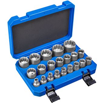 Juego de tubulares dentados exterior 21 piezas, Azul