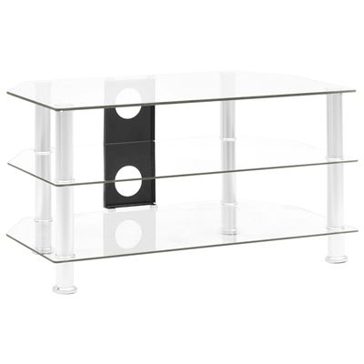 Mueble para televisor vidaXL vidrio templado transparente 75x40x40cm