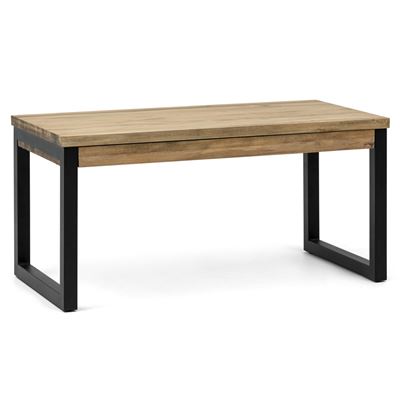 Mesa Elevable Box Furniture iCub Strong ECO 100x50x52cm Negra en madera maciza estilo industrial