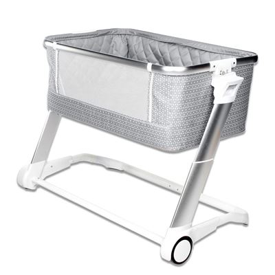 Cuna Playxtrem Grey rice sweetie de colecho regulable en altura con mosquitera color gris