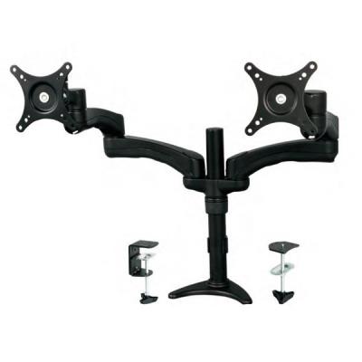 StarTech.com Brazo Articulado para Dos Monitores - Soporte con Mástil de Fijación en Mesa para 2 Pantallas LCD de 24"" - Soporte de mesa para pantalla plana