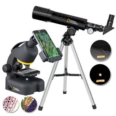 National Geographic Kit de telescopio y microscopio 