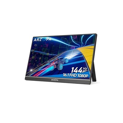 Arzopa Monitor Portátil Z1fc-C 16.1'' 144Hz 100% Srgb 1920×1080P Fhd Hdr 144Hz Para Laptop/Pc/Mac/Ps3/4/5/Xbox