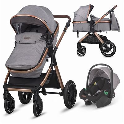 Carrito De Bebé Trío Convertible Melora De Coccolle, Hasta 15kg Moonlight Grey