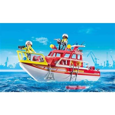 PLAYMOBIL 70147 City Action Bote de rescate y bomberos