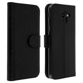 Funda Samsung Galaxy J6 Libro Billetera Función Soporte - Negra - 1