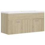 Mueble con lavabo vidaXL aglomerado roble Sonoma 100x38,5x46 cm