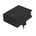 Cargador USB-C Power Delivery 18W Carga rápida Swissten - Negro