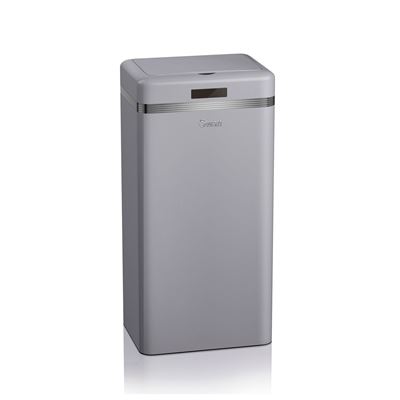 Cubo Basura Swan Swka4500grn Sensor Apertura Automático, Metálico Capacidad 45 Litros, Vintage Diseño Retro Gris