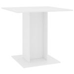 Mesa de comedor vidaXL 80x80x75 cm blanco