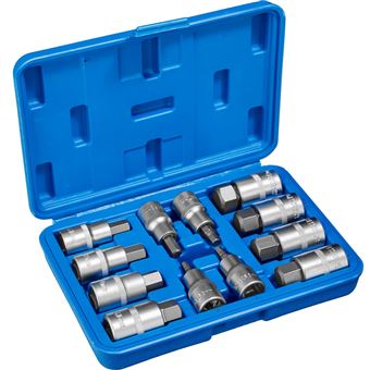 Llave tubular Allen interior 12 piezas, Azul