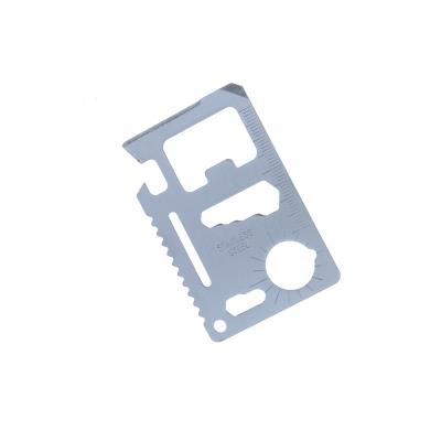 Tarjeta Metálica Multiusos Yatek, Con 11 Usos De Resistente Acero Inoxidable 420