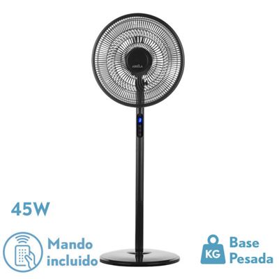 Ventilador De Pie Fabrilamp Icono Negro 45w Oscilante