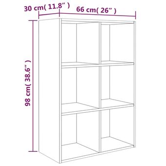 Estantería para CD Librería madera contrachapada gris Sonoma