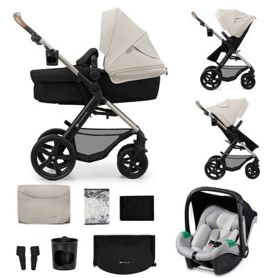 Carrito De Bebé Trio Convertible Moov 2 Hasta 22Kg De Kinderkraft Moonlight Grey