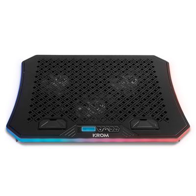 Krom Negro Soporte Refrigerante Kooler Para Portátiles Hasta 19'/ Iluminación Led - Imagen 1