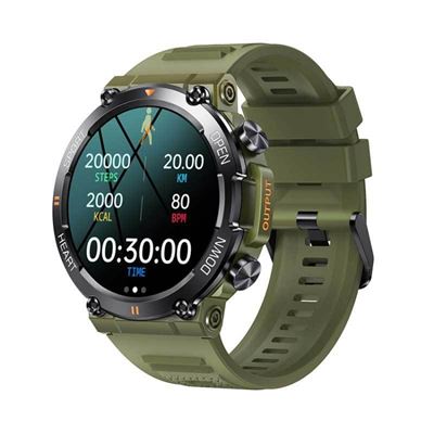 Smartwatch K56pro 1.39"" Ritmo Cardíaco Presión Arterial Oxígeno En Sangre Llamadas Verde