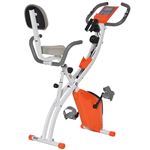 Bicicleta Estática Plegable Homcom Acero ABS PVC 97x51x115cm,Naranja