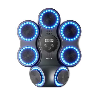 Máquina De Boxeo Prixton Combat Pro Led - Bluetooth - 11 Modos - Guantes Negro