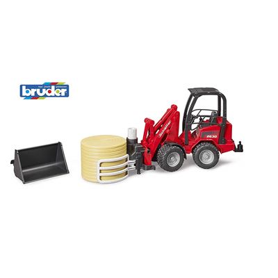 Cargadora Schäffer Con Pinza De Agarre Y Paca Bruder 02192