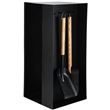 Leñero con herramientas Esschert Design, chimenea Acero Negro FF407