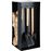 Leñero con herramientas Esschert Design, chimenea Acero Negro FF407_2