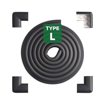 Protectores De Esquinas Y Parachoques De Borde - 2.2 M,Negro
