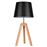 Lámpara de mesa Homemania Tripod Roble Negro 30x30x555 cm_0