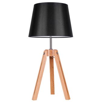 Lámpara de mesa Homemania Tripod Roble Negro 30x30x555 cm