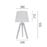 Lámpara de mesa Homemania Tripod Roble Negro 30x30x555 cm_1