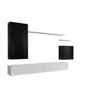 Conjunto de muebles Luke 4C Blanco y Negro (1,6m)