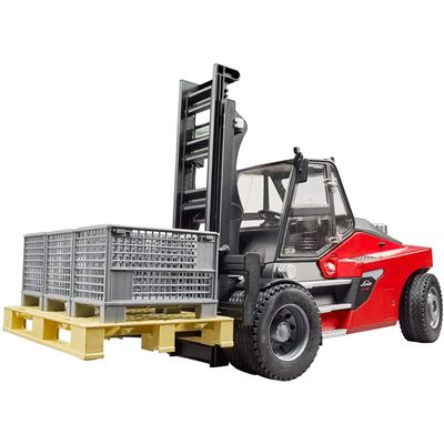 Carretilla Elevadora Linde Ht160d Con Palet Y 3 Cajas De Rejilla Bruder 02513