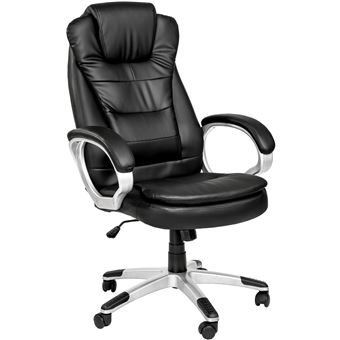 Silla de oficina con doble acolchado, Negro