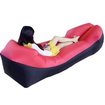 Sofá cama inflable impermeable, saco de dormir de ocio - rosa