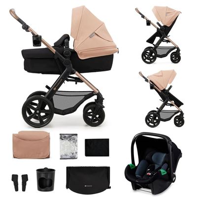 Carrito De Bebé Trio Convertible Moov 2 Hasta 22Kg De Kinderkraft Sand Beige