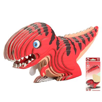 Puzle 3d Dam Diseño De Tyrannosaurus Rex Rojo
