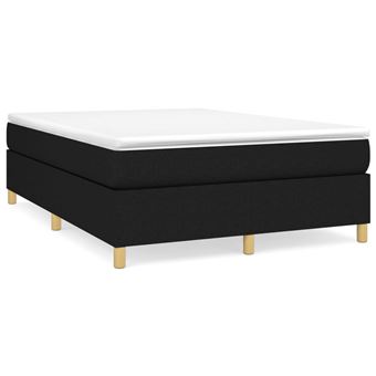 Estructura de cama box spring vidaXL tela negro 140x190cm 23,8Kg - 1
