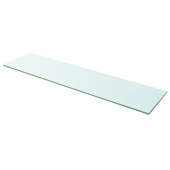 Panel de estante vidrio claro vidaXL, 100x25 cm - 1