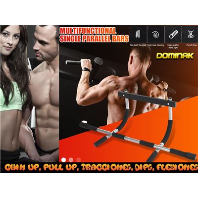 Barra Ejercicio Dominadas Puerta Fitness Dorsal Gym 5 En 1